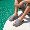 image:imageCUSHIONAIRE Feather EVA Mens Sandals  Slip On Recovery Slides Lightweight Water Shoes for MenGrey