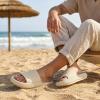 image:imageCUSHIONAIRE Feather EVA Mens Sandals  Slip On Recovery Slides Lightweight Water Shoes for MenKhaki