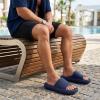 image:imageCUSHIONAIRE Feather EVA Mens Sandals  Slip On Recovery Slides Lightweight Water Shoes for MenNavy