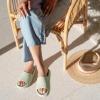 image:imageCUSHIONAIRE Feather EVA Slides for Women  Comfortable Slip On Womens Slippers Indoor Outdoor Shower Shoes Beach Essential Cloud SlidesAloe