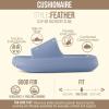image:imageCUSHIONAIRE Feather EVA Slides for Women  Comfortable Slip On Womens Slippers Indoor Outdoor Shower Shoes Beach Essential Cloud SlidesBlue