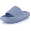 image:imageCUSHIONAIRE Feather EVA Slides for Women  Comfortable Slip On Womens Slippers Indoor Outdoor Shower Shoes Beach Essential Cloud SlidesBlue