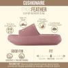 image:imageCUSHIONAIRE Feather EVA Slides for Women  Comfortable Slip On Womens Slippers Indoor Outdoor Shower Shoes Beach Essential Cloud SlidesBlush