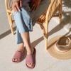 image:imageCUSHIONAIRE Feather EVA Slides for Women  Comfortable Slip On Womens Slippers Indoor Outdoor Shower Shoes Beach Essential Cloud SlidesBlush
