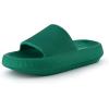 image:imageCUSHIONAIRE Feather EVA Slides for Women  Comfortable Slip On Womens Slippers Indoor Outdoor Shower Shoes Beach Essential Cloud SlidesEmerald
