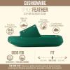 image:imageCUSHIONAIRE Feather EVA Slides for Women  Comfortable Slip On Womens Slippers Indoor Outdoor Shower Shoes Beach Essential Cloud SlidesEmerald
