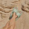 image:imageCUSHIONAIRE Feather EVA Slides for Women  Comfortable Slip On Womens Slippers Indoor Outdoor Shower Shoes Beach Essential Cloud SlidesGreen