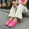 image:imageCUSHIONAIRE Feather EVA Slides for Women  Comfortable Slip On Womens Slippers Indoor Outdoor Shower Shoes Beach Essential Cloud SlidesHot Pink