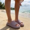 image:imageCUSHIONAIRE Feather EVA Slides for Women  Comfortable Slip On Womens Slippers Indoor Outdoor Shower Shoes Beach Essential Cloud SlidesIris