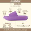 image:imageCUSHIONAIRE Feather EVA Slides for Women  Comfortable Slip On Womens Slippers Indoor Outdoor Shower Shoes Beach Essential Cloud SlidesLavender