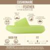 image:imageCUSHIONAIRE Feather EVA Slides for Women  Comfortable Slip On Womens Slippers Indoor Outdoor Shower Shoes Beach Essential Cloud SlidesLemon Yellow