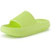 image:imageCUSHIONAIRE Feather EVA Slides for Women  Comfortable Slip On Womens Slippers Indoor Outdoor Shower Shoes Beach Essential Cloud SlidesLemon Yellow
