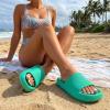 image:imageCUSHIONAIRE Feather EVA Slides for Women  Comfortable Slip On Womens Slippers Indoor Outdoor Shower Shoes Beach Essential Cloud SlidesMint