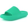 image:imageCUSHIONAIRE Feather EVA Slides for Women  Comfortable Slip On Womens Slippers Indoor Outdoor Shower Shoes Beach Essential Cloud SlidesMint