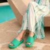 image:imageCUSHIONAIRE Feather EVA Slides for Women  Comfortable Slip On Womens Slippers Indoor Outdoor Shower Shoes Beach Essential Cloud SlidesMint