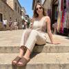 image:imageCUSHIONAIRE Feather EVA Slides for Women  Comfortable Slip On Womens Slippers Indoor Outdoor Shower Shoes Beach Essential Cloud SlidesMocha
