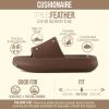 image:imageCUSHIONAIRE Feather EVA Slides for Women  Comfortable Slip On Womens Slippers Indoor Outdoor Shower Shoes Beach Essential Cloud SlidesMocha