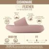 image:imageCUSHIONAIRE Feather EVA Slides for Women  Comfortable Slip On Womens Slippers Indoor Outdoor Shower Shoes Beach Essential Cloud SlidesPink