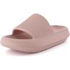 image:imageCUSHIONAIRE Feather EVA Slides for Women  Comfortable Slip On Womens Slippers Indoor Outdoor Shower Shoes Beach Essential Cloud SlidesPink