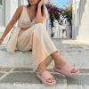 image:imageCUSHIONAIRE Feather EVA Slides for Women  Comfortable Slip On Womens Slippers Indoor Outdoor Shower Shoes Beach Essential Cloud SlidesPink