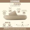 image:imageCUSHIONAIRE Feather EVA Slides for Women  Comfortable Slip On Womens Slippers Indoor Outdoor Shower Shoes Beach Essential Cloud SlidesPutty