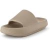 image:imageCUSHIONAIRE Feather EVA Slides for Women  Comfortable Slip On Womens Slippers Indoor Outdoor Shower Shoes Beach Essential Cloud SlidesPutty