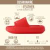 image:imageCUSHIONAIRE Feather EVA Slides for Women  Comfortable Slip On Womens Slippers Indoor Outdoor Shower Shoes Beach Essential Cloud SlidesRed