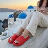 image:imageCUSHIONAIRE Feather EVA Slides for Women  Comfortable Slip On Womens Slippers Indoor Outdoor Shower Shoes Beach Essential Cloud SlidesRed