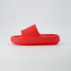 image:imageCUSHIONAIRE Feather EVA Slides for Women  Comfortable Slip On Womens Slippers Indoor Outdoor Shower Shoes Beach Essential Cloud SlidesRed