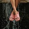 image:imageCUSHIONAIRE Feather EVA Slides for Women  Comfortable Slip On Womens Slippers Indoor Outdoor Shower Shoes Beach Essential Cloud SlidesSalmon
