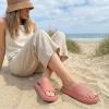 image:imageCUSHIONAIRE Feather EVA Slides for Women  Comfortable Slip On Womens Slippers Indoor Outdoor Shower Shoes Beach Essential Cloud SlidesSalmon
