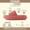 image:imageCUSHIONAIRE Feather EVA Slides for Women  Comfortable Slip On Womens Slippers Indoor Outdoor Shower Shoes Beach Essential Cloud SlidesSalmon