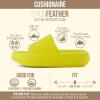 image:imageCUSHIONAIRE Feather EVA Slides for Women  Comfortable Slip On Womens Slippers Indoor Outdoor Shower Shoes Beach Essential Cloud SlidesSunny Yellow