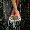 image:imageCUSHIONAIRE Feather EVA Slides for Women  Comfortable Slip On Womens Slippers Indoor Outdoor Shower Shoes Beach Essential Cloud SlidesTie Dye