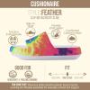 image:imageCUSHIONAIRE Feather EVA Slides for Women  Comfortable Slip On Womens Slippers Indoor Outdoor Shower Shoes Beach Essential Cloud SlidesTie Dye