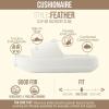 image:imageCUSHIONAIRE Feather EVA Slides for Women  Comfortable Slip On Womens Slippers Indoor Outdoor Shower Shoes Beach Essential Cloud SlidesVanilla