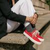 image:imageCUSHIONAIRE Freshman Womens Sneakers Lightweight Casual Walking Shoes for Women with Memory Foam Wide Widths AvailableRed Canvas
