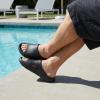 image:imageCUSHIONAIRE Galaxy Cloud Slides for Men Soft Waterproof Recovery Sandals with Molded Footbed and Non Slip OutsoleBlack