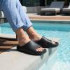 image:imageCUSHIONAIRE Galaxy Cloud Slides for Men Soft Waterproof Recovery Sandals with Molded Footbed and Non Slip OutsoleBlack