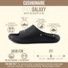 image:imageCUSHIONAIRE Galaxy Cloud Slides for Men Soft Waterproof Recovery Sandals with Molded Footbed and Non Slip OutsoleBlack