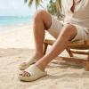 image:imageCUSHIONAIRE Galaxy Cloud Slides for Men Soft Waterproof Recovery Sandals with Molded Footbed and Non Slip OutsoleKhaki