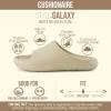 image:imageCUSHIONAIRE Galaxy Cloud Slides for Men Soft Waterproof Recovery Sandals with Molded Footbed and Non Slip OutsoleKhaki