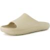image:imageCUSHIONAIRE Galaxy Cloud Slides for Men Soft Waterproof Recovery Sandals with Molded Footbed and Non Slip OutsoleKhaki