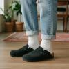 image:imageCUSHIONAIRE Hana  Genuine Leather Suede Classic Clog Womens Shoes  Slip On Mule Comfortable Shoes for WomenBlack