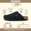 image:imageCUSHIONAIRE Hana  Genuine Leather Suede Classic Clog Womens Shoes  Slip On Mule Comfortable Shoes for WomenBlack