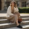 image:imageCUSHIONAIRE Hana  Genuine Leather Suede Classic Clog Womens Shoes  Slip On Mule Comfortable Shoes for WomenBlack