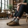 image:imageCUSHIONAIRE Hana  Genuine Leather Suede Classic Clog Womens Shoes  Slip On Mule Comfortable Shoes for WomenBrown