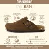 image:imageCUSHIONAIRE Hana  Genuine Leather Suede Classic Clog Womens Shoes  Slip On Mule Comfortable Shoes for WomenBrown