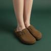 image:imageCUSHIONAIRE Hana  Genuine Leather Suede Classic Clog Womens Shoes  Slip On Mule Comfortable Shoes for WomenBrown