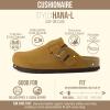 image:imageCUSHIONAIRE Hana  Genuine Leather Suede Classic Clog Womens Shoes  Slip On Mule Comfortable Shoes for WomenCamel